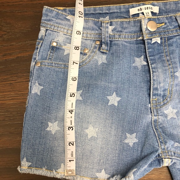 Ob Sess Girls Star Denim Short Size 12 - Picture 11 of 12
